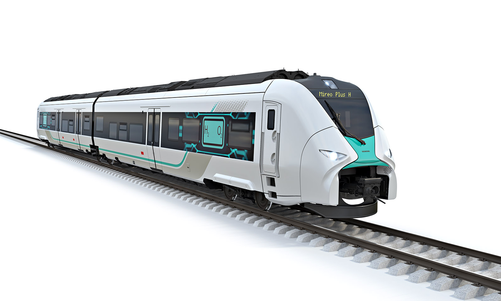 Рендер гибридного поезда Mireo Plus H от Siemens Mobility