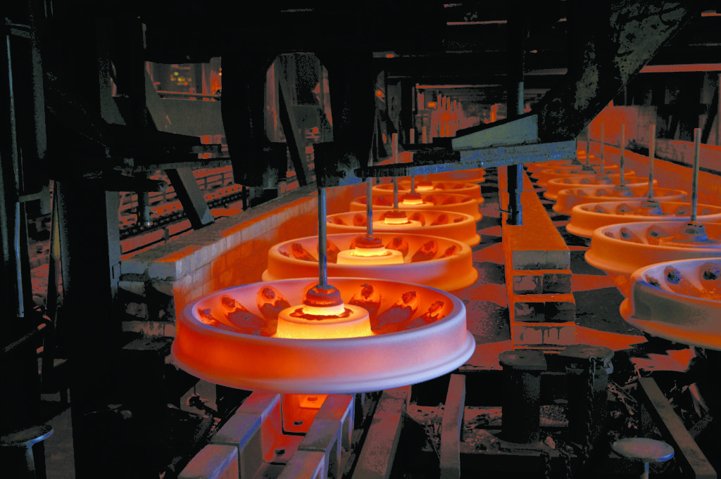 Производство цельнокатаных колес Griffin Wheel на заводе Amsted Rail в США