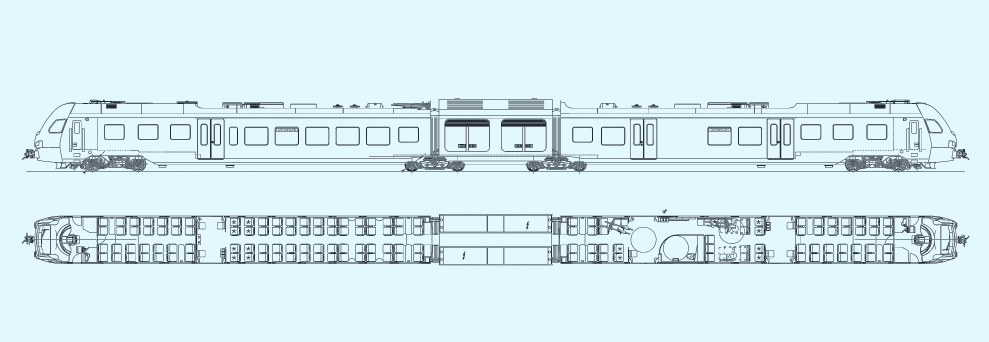 Схема поезда Stadler WINK