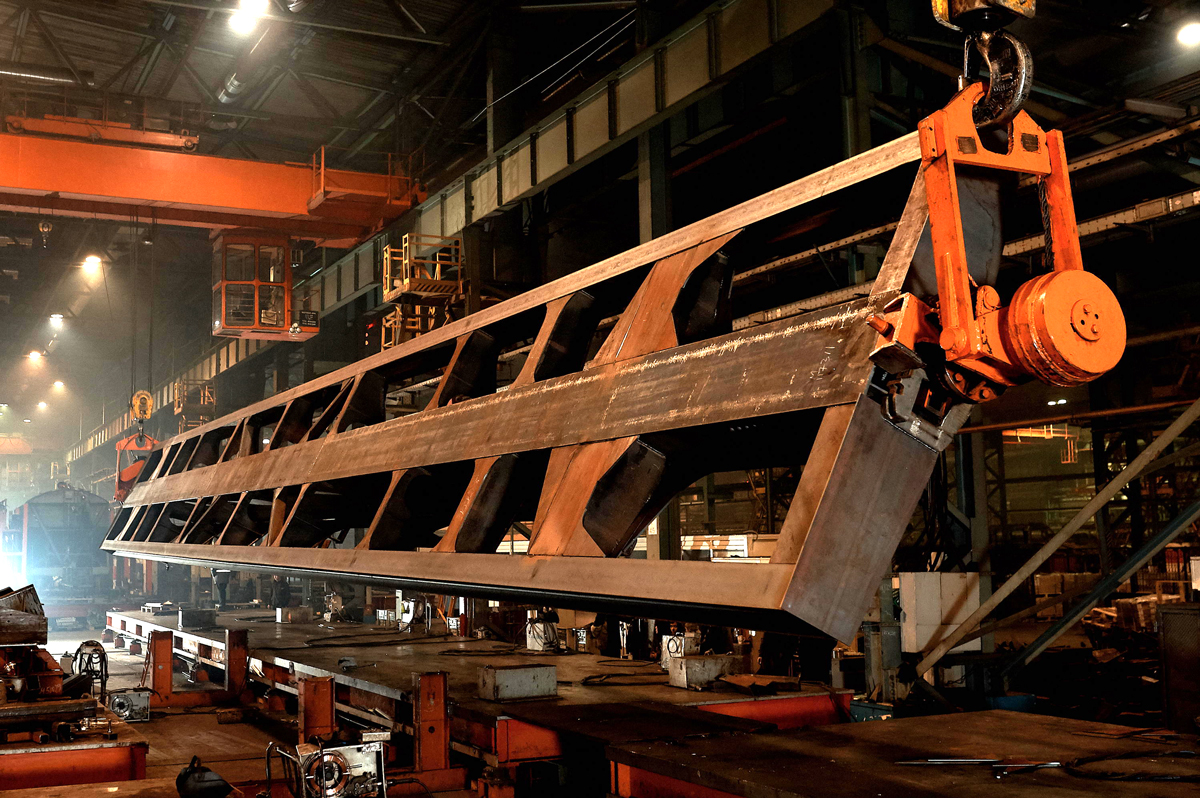 Изготовление платформы на Канашском вагоностроительном заводе