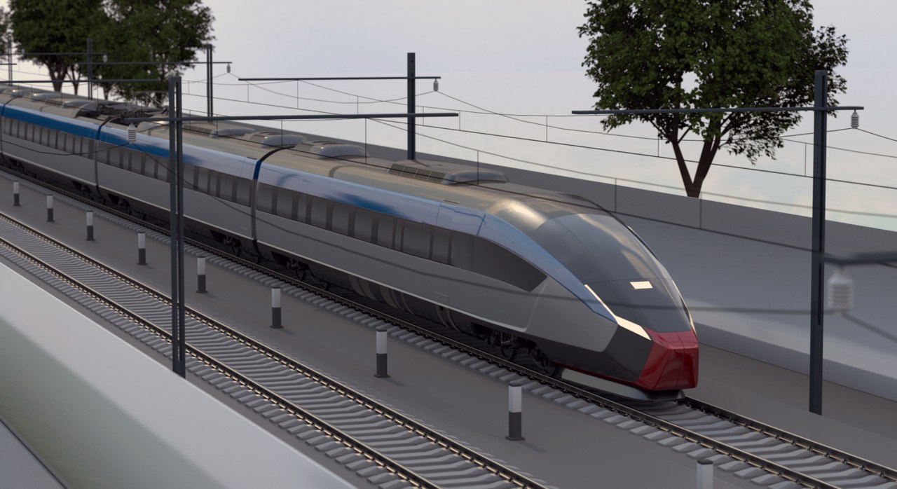 Рендер проекта высокоскоростных поездов разработки ИЦ ЖТ