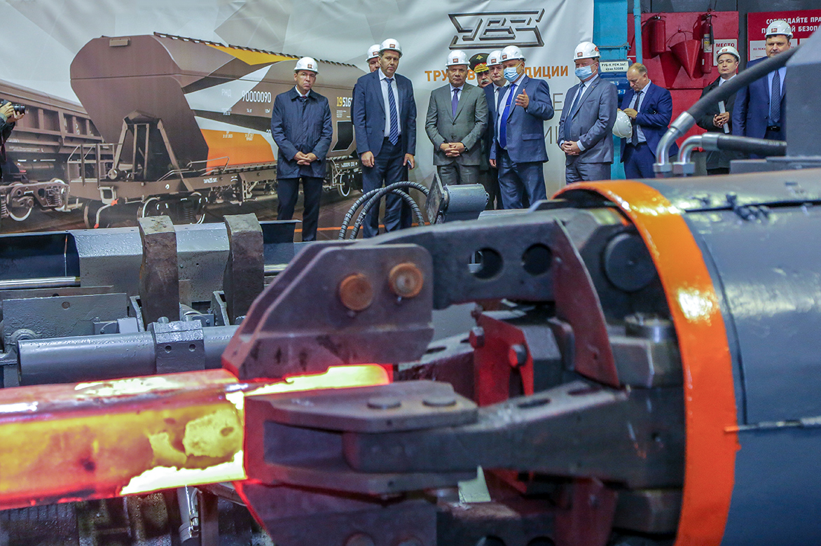 В ходе визита на производство «Уралвагонзавода» заместителя председателя Правительства РФ Юрия Борисовова, 2020 год