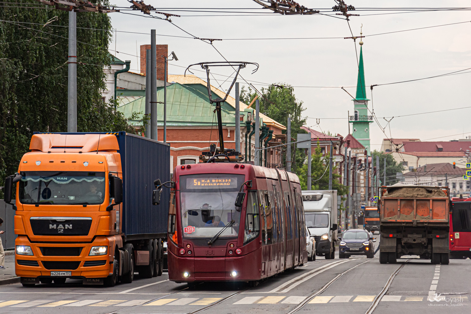 Трамвай БКМ 84300М в Казани