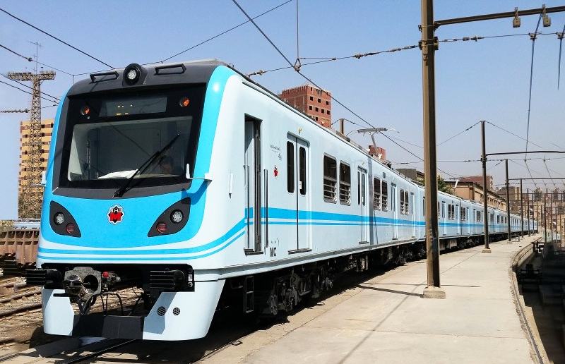 Поезд метро Hyundai Rotem для первой линии метрополитена Каира