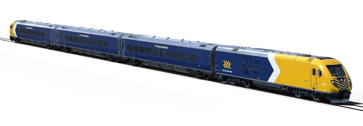 Рендер экстерьера поездов Siemens для сервиса Northlander