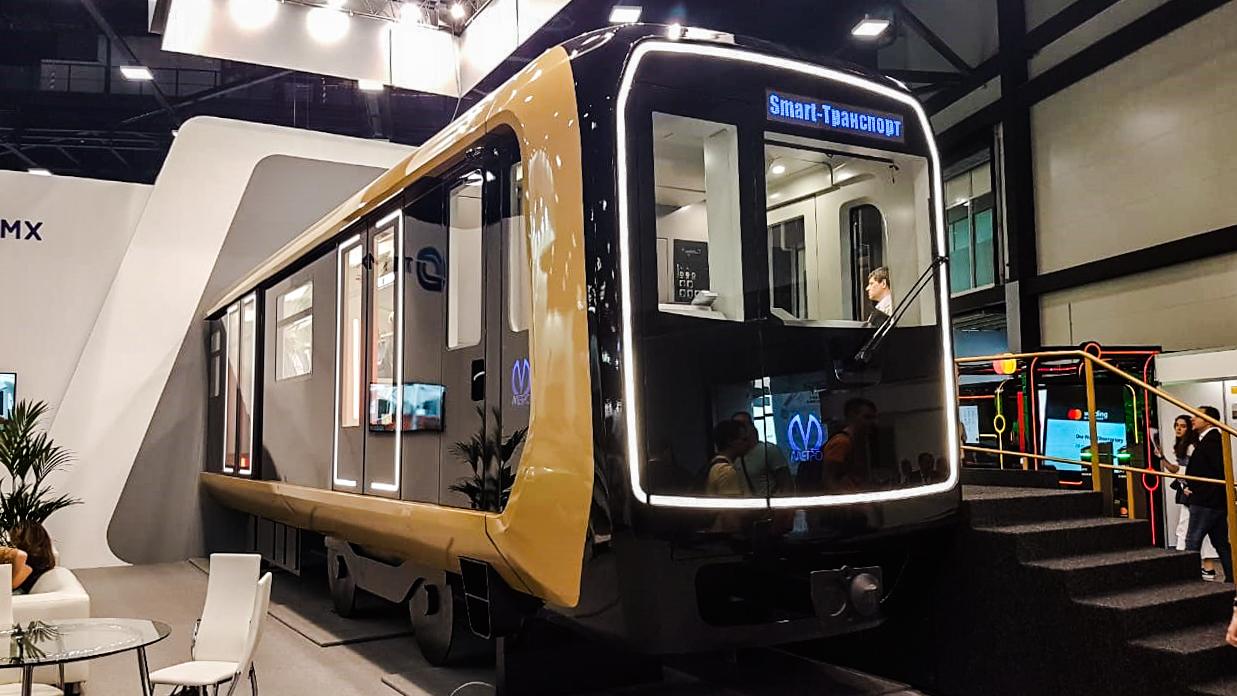 Макет вагона метро для Санкт-Петербурга, представленный на выставке Smart Transport в 2019 году
