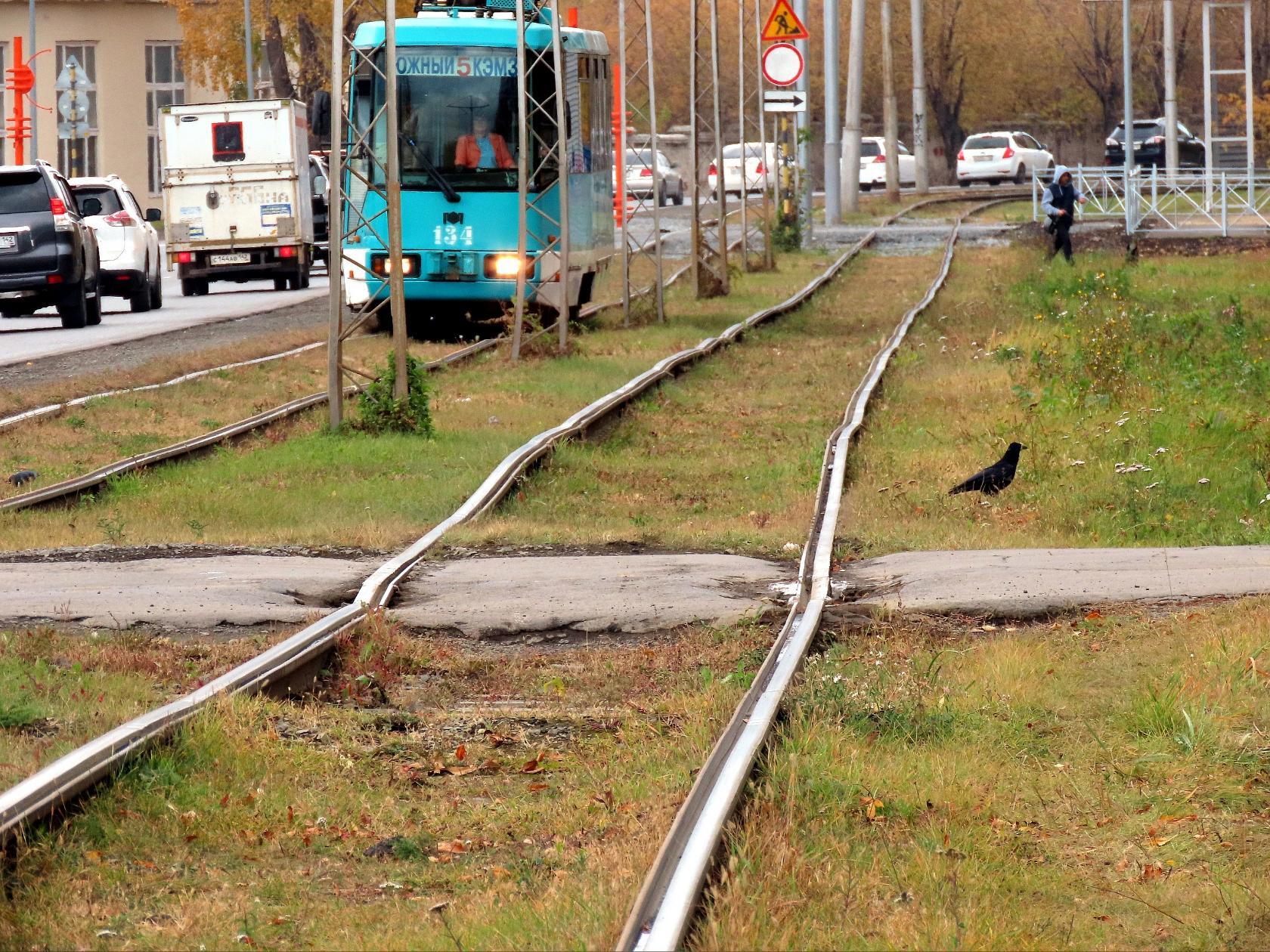 Износ трамвайных путей в Кемерово