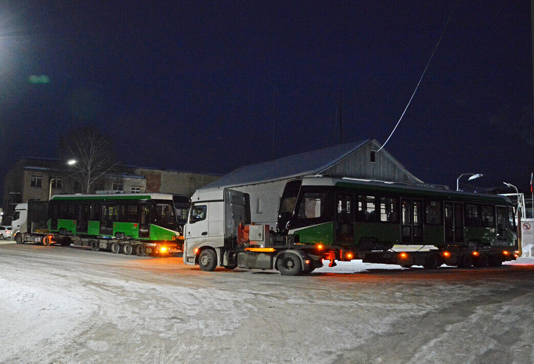 Отправка двух первых односекционных трамвая модели 71-628-01 в рамках нового контракта