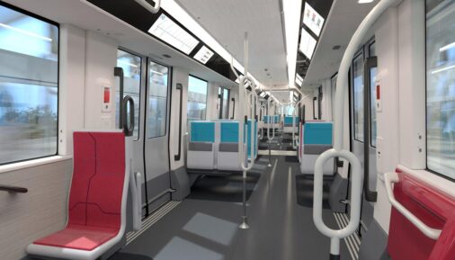 Утвержденный дизайн интерьера перспективных поездов метро для Парижа