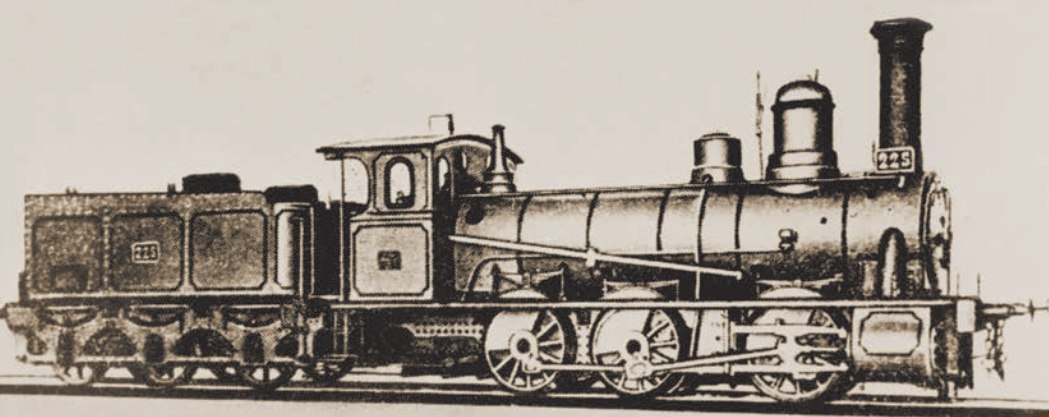 Один из первых паровозов Людиновского завода, 1871 год