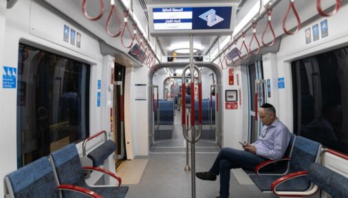 Салон трамвая CRRC для красной линии Тель-Авива