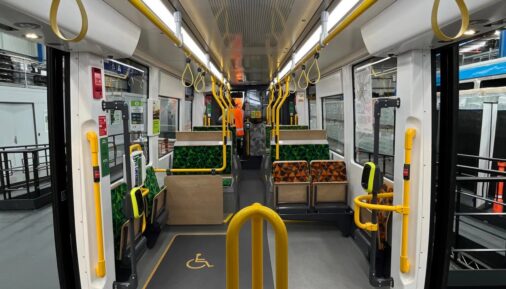 Салон макета вагона трамвая Flexity 2 от Alstom