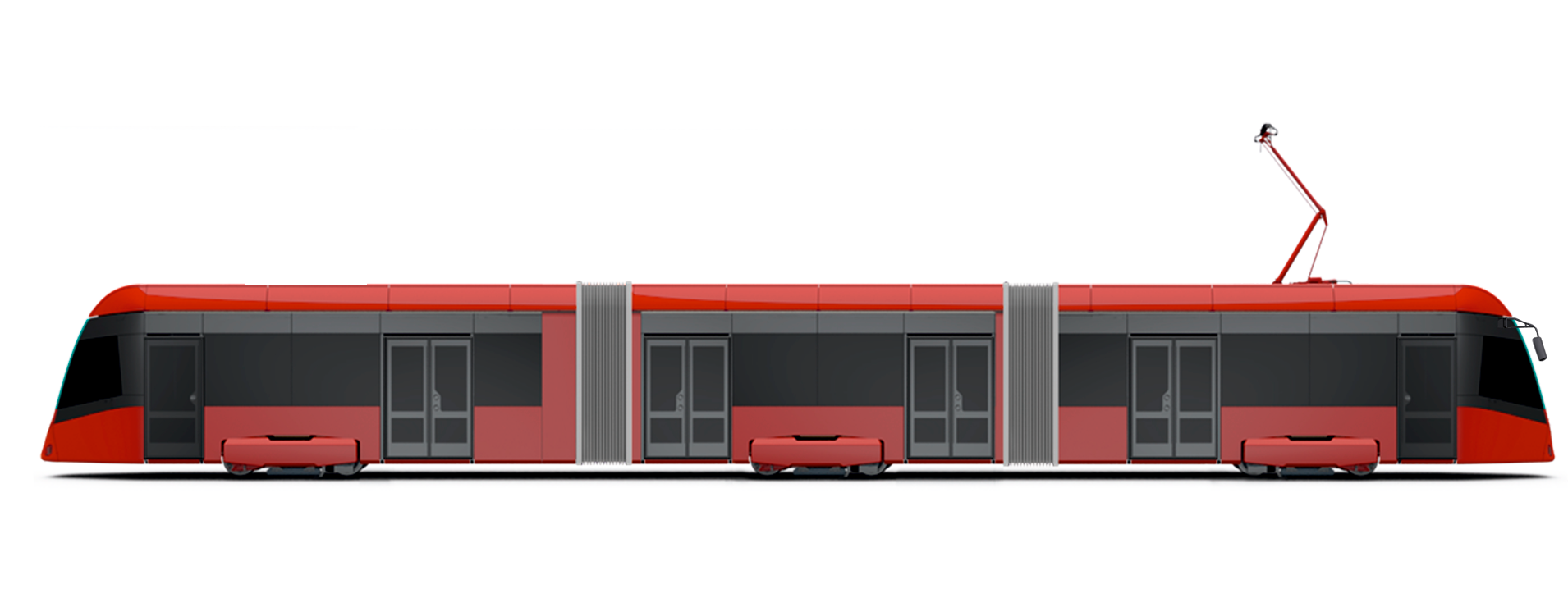 Рендер трамвая модели Т856 от BKM Holding для Нижнего Новгорода
