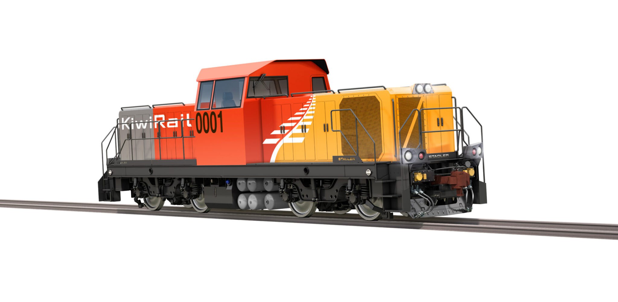 Рендер маневрового локомотива от Stadler для KiwiRail