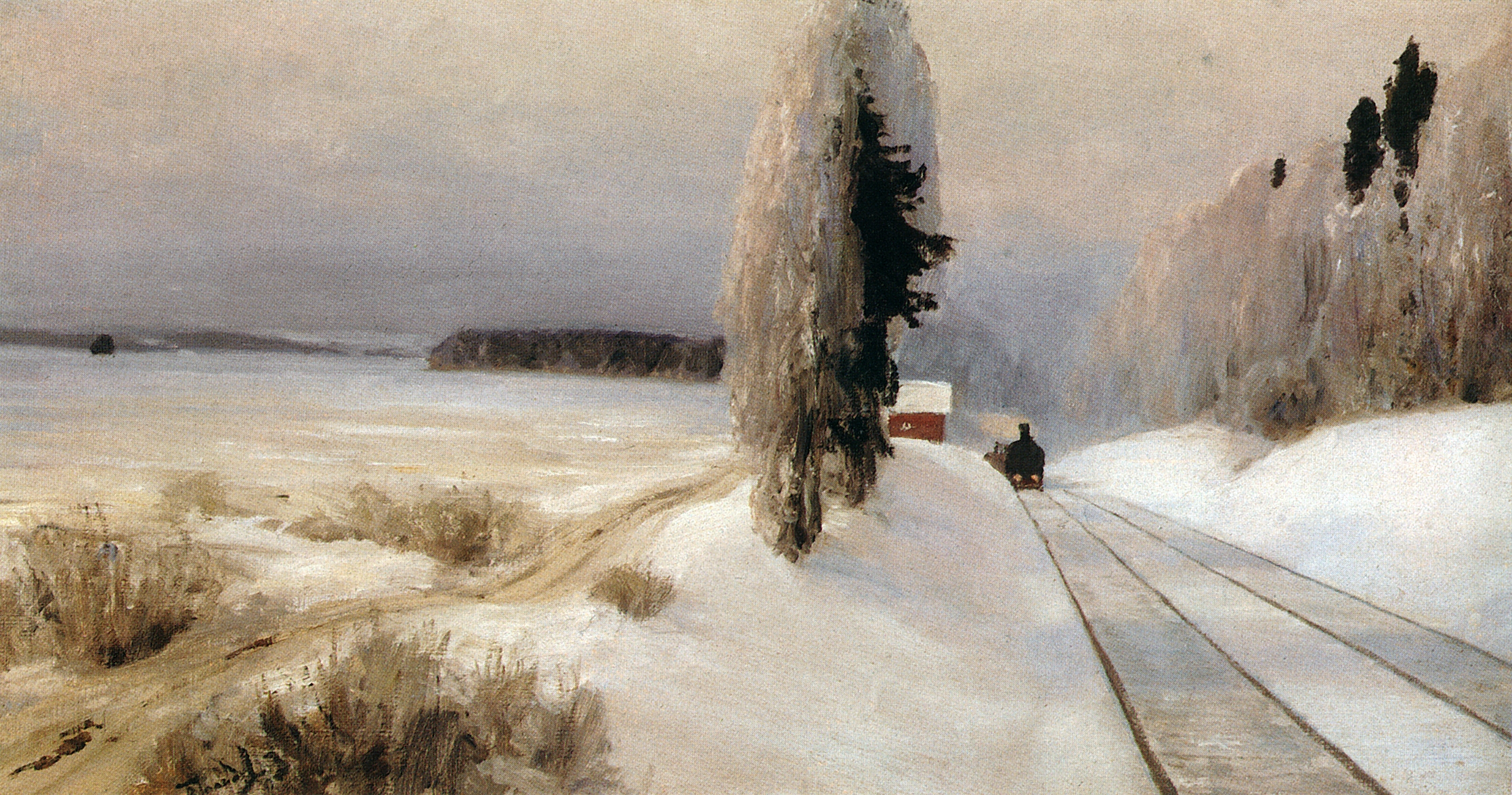 Железная дорога близ станции Тарусская, Василий Поленов, 1903 год