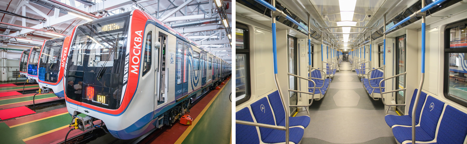 Экстерьер и интерьер поездов метро «Москва»