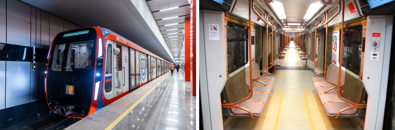 Экстерьер и интерьер поездов метро «Москва-2020»