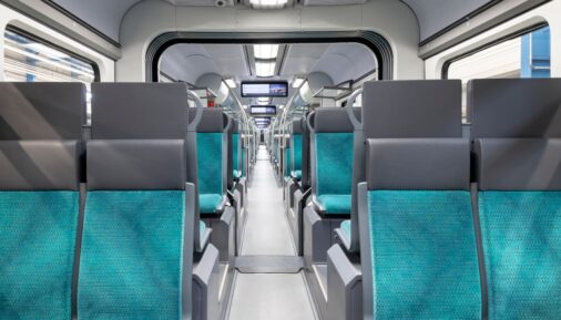 Пассажирские места в поезде серии 424 после модернизации DB Regio